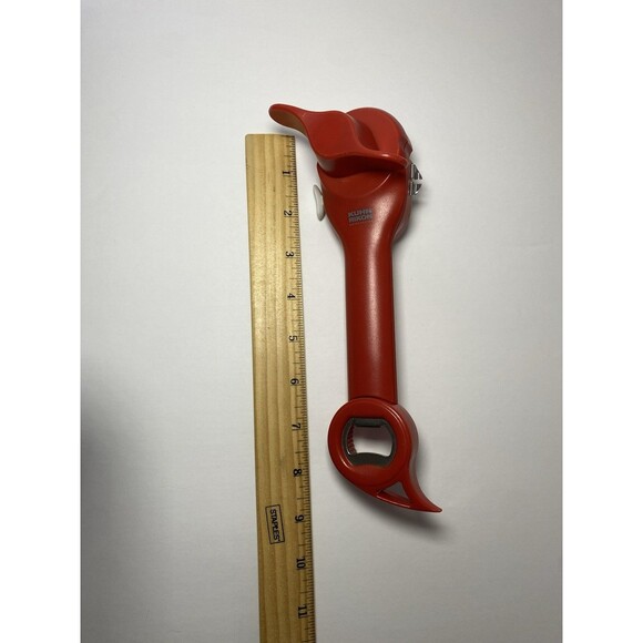 Kuhn Rikon 5-in-1 Auto Safety Master Can Opener For Cans, Bottles, Jars - Red - Picture 9 of 9